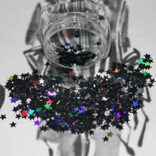 Starseven Tırnak Süsleme Işığı Yansıtan Parıltılı Yıldız Desenli Pul Nail