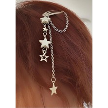 Starseven Kadın Yıldız Fairycore Toka, Tek Ebat, HBBHMTT-FRYCRSTR728201HB, Gümüş