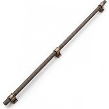Starseven Hisar Antik Sarı Metal Kulp 800 mm Tırtıklı Desen Mobilya Çekmece Mutfak Dolabı Dolap Kulpları Kulb