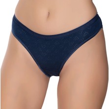 Gümüş 6092 12'li Kadın Jakarlı Kalp Desenli Bikini
