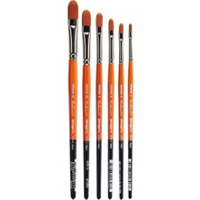 Starseven Kingart Radiant 6500 Filbert Altın Sentetik Fırçalar, Akrilik, Yağlı Boya Suluboy