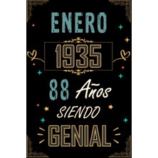 Starseven Cuaderno, Enero 1935 88 Años Siendo Genial: Regalo De 88 Cumpleaños Mujeres Y Hombres, Ideas D