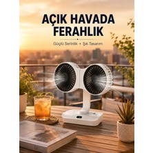 Twin Store Çift Başlıklı Masa Duvara Monte Edilebilir Vantilatör