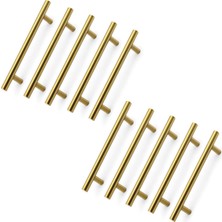 Starseven Alteta 10 Adet Gold Altın 160 mm Metal Mobilya Kulp Mutfak Çekmece Dolap Dolabı Kapak Kulpları Kulb