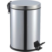Uravas Store Pedallı 5lt Krom Metal Çöp Kovası (5047)