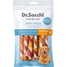 Starseven Dr.sacchi Tavuk Sargılı Çift Renkli Sığır Derisi Burgu Çubuk Tahılsız Ödülü 5" 12 gr