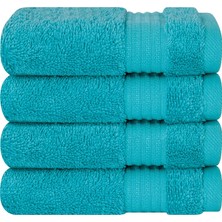 Starseven Cotton Paradise Banyo Için% 100 Pamuklu Türk Lif Seti, 4 Parça Yumuşak Emici Küçük El Yüz Havluları