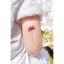 Starseven Bearpear Çiçek Yazılı Geçici Dövme Carpe Diem Tattoo