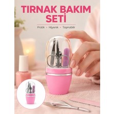 Starseven Tırnak Bakım Manikür Pedikür Seti 4 Parça Pembe Dayanıklı Yeni Nesil