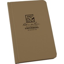 Starseven Rite In The Rain Su Geçirmez Sert Kapaklı Defter, 10.8 x 17.1 Cm, Kahverengi Kapak, Desen,
