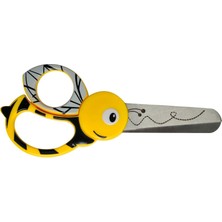 Starseven Fiskars Çocuk Hayvan Makası Arı Motifli, 4 Yaşından Itibaren, Uzunluk: 13 Cm, Sağ Sol Elini Kull