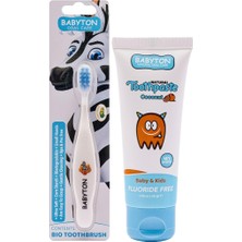 Starseven Babyton Doğal Hindistan Cevizi Macunu Zebra Fırçası 2'li Set