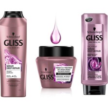 Starseven Gliss Deep-Repair Onarıcı Saç Bakımı 3'lü Set, Şampuan,