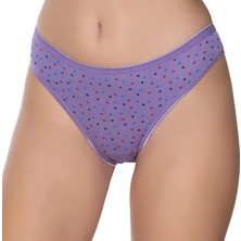 Gümüş 6097 12'li Kadın Likralı Ince Bel Yıldız Baskılı Bikini