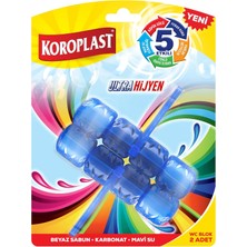 Starseven 5 Etkili Wc Blok 2'li Set, Beyaz Sabun Kokulu, Karbonat Su Özellikli Ferah, Parlak, Kireç K