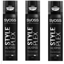 Starseven Syoss Plex Saç Köpüğü, 3 x 250 Ml, Siyah