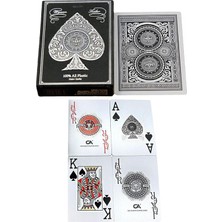 Starseven Plastik Su Geçirmez Blackjack Iskambil Oyun Kağıdı CIN885SLV
