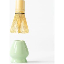 Starseven 2 Parça Matcha Çayı Fırça Bamboo Whisk Tutucu Köpürtücü Tutacağı MT165
