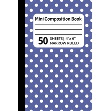 Starseven Mini Composition Book: Polka Dot 4"x6" Narrow Ruled