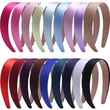 Starseven Paket Saten Saç Bantları Kadınlar Için 3cm Kızlar Hairbands 1.2 Inç Geniş Renkli Şerit Saç Bandı