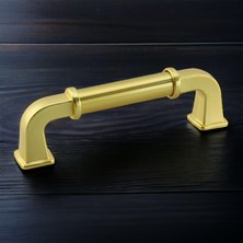 Starseven Alfa Metal Mat Gold Altın Kulp 96 mm Mobilya Çekmece Mutfak Dolabı Dolap Kapak Kulpları Kulb Kulpu