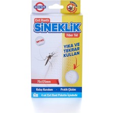 Starseven Tape Cırt Cırtlı Tek Parça Pencere Sineklik Filesi 400 G, 75 cm x 125 Cm, Beyaz