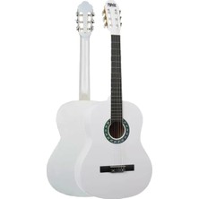 Starseven CG-270WH Beyaz Renk Klasik Gitar 4/4 Yetişkin Boy Sap Ayarlı Full Set