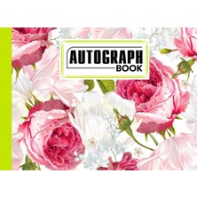Starseven Autograph Book: Flower Cover | Memory Book, Signature Celebrity Memorabilia Album Gift, Size 8.25"
