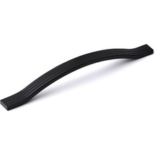 Starseven Akasya 224 mm Siyah Çizgili Metal Kulp Mobilya Çekmece Dolap Kapak Kulpu Paslanmaz Kulpları