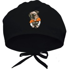 Starseven Cool Dog Baskılı Cerrahi Bone - Doktor Hemşire Hastane Bonesi