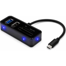Uravas Store Type-C 3.2 Gen2 Hub Kart Okuyucu 4 Port 10 Gbps TC256