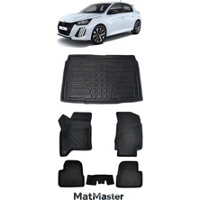 MatMaster Peugeot 208 Hybrid 2026 Model 5d Premium Ekstra Havuzlu Paspas ve Bagaj Havuzu Set