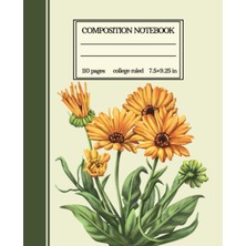 Starseven Composition College Ruled : Sun-Flower Botanical Illustration | Aesthetic Journal