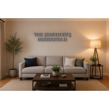 Boyutron The [surname] Household Modern 3D Baskı Dekoratif Duvar Yazısı Tablo - Grayy - 15 cm Yükseklik