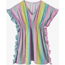 Penti Kız Çocuk Energy Leopar Desenli Ponponlu Kaftan