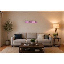 Boyutron Be Stıll Modern 3D Baskı Dekoratif Duvar Yazısı Tablo - Pink - 15 cm Yükseklik