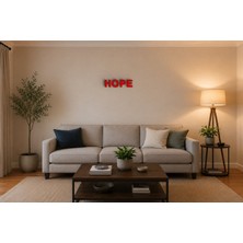 Boyutron Hope Modern 3D Baskı Dekoratif Duvar Yazısı Tablo - Red - 15 cm Yükseklik