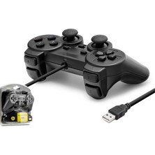 Twin Store Pc Kablolu USB Gamepad Oyun Kolu - Siyah W201S