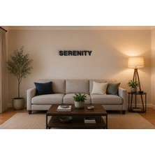Boyutron Serenıty Modern 3D Baskı Dekoratif Duvar Yazısı Tablo - Mat Siyah - 15 cm Yükseklik