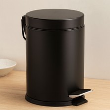 Uravas Store 3l Pedallı Metal Çöp Kovası Siyah