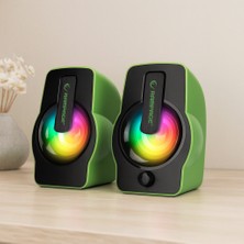 Uravas Store Rgb Işıklı USB 2.0 1+1 Multimedya Hoparlör Seti
