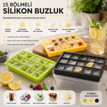 Hediye Bahçesi Renkli Pratik Buz Kalıbı - 15 Bölmeli - Silikon