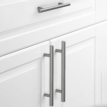 Starseven Rosemary Mobilya Mutfak Çekmece Dolap Kapak Kulpu Kulbu 224 mm Inox Metal Kulp