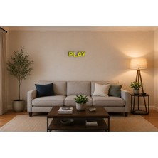 Boyutron Play Modern 3D Baskı Dekoratif Duvar Yazısı Tablo - Yellow - 15 cm Yükseklik