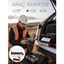 Twin Store Araçtan Ev Tipi Priz 500W Kullanımı Invertör