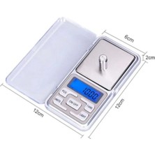 Ronanna Buğz Çelik Gövdeli Gümüş Renk Dijital Hassas Cep Terazi 0,1 gr 500 gr LCD Ekranlı - 2 Yıl Garanti Süresi