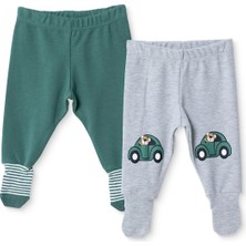 Hellobaby Erkek Bebek 2li Pantolon Araba Baskılı Çoraplı
