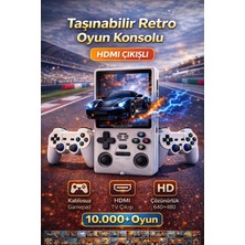 Ronanna Kablosuz Bluetooth Bağlantılı Beyaz Retro Oyun Konsolu Tv Uyumlu 10.000+ Oyunlu - Elektronik
