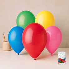 Uravas Store Renkli Klasik Balon 26 cm (10'') - 100'LÜ Paket