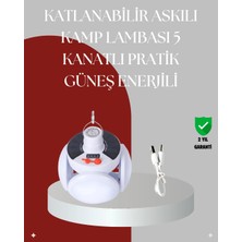 Uravas Store 360 Derece Katlanabilir Solar LED Aydınlatma Çadır Lambası